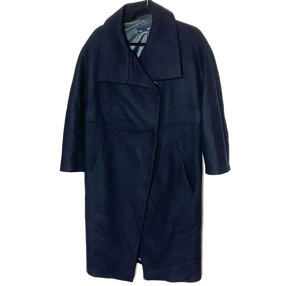 BLUE Les Copains Wool Coat‎ Navy 42 6